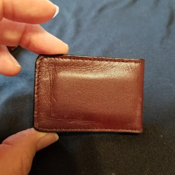 Vintage Etienne Aigner Leather Magnetic Money Clip NIB